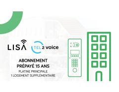 Abonnement 1 logt supplémentaire Tel2Voice/LISA Prépayé 15 ans - Pour platine principale