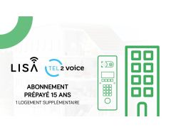Abonnement 1 logt supplémentaire Tel2Voice/LISA Prépayé 15 ans