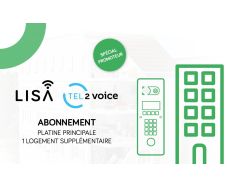 Abonnement 1 logt supplémentaire Tel2Voice/LISA PRO - Pour platine principale